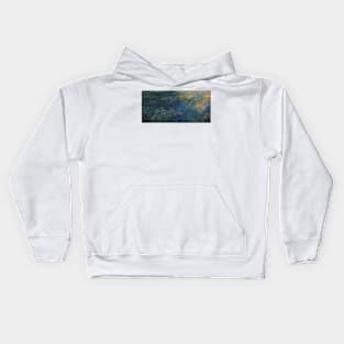 Reflections of Clouds on the Water-Lily Pond by Claude Monet Kids Hoodie